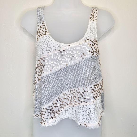 FP | Itsy Bitsy Glitzy Sequin Cropped Tank Top - Picture 3 of 16